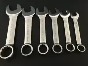 Task Force Stubby Combination Wrenches SAE Set Of 6 New