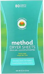 Method Beach Sage Scent Dryer Sheets 80 pk