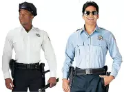 Police & Security Uniform Shirt Light Blue or White Long Sleeve Work Shirts S-2X