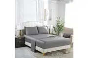 OzComfort 100% Bamboo Bedsheets Double Bed Grey Bedset