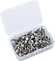 IWOWHERO 200pcs Electroplating Two-Leg Nails Fastener Crafts Brads for Crafting Gold Tacks Silver