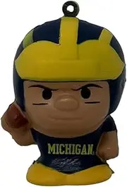 Party Animal NCAA Squeezymates Michigan Wolverines Squeezy Figurine, Team Colors, 2 1/2" Tall