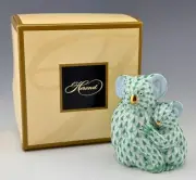 NEW in BOX HEREND Smaller KOALA BEAR Pair Green Fishnet Figurine $585 Retail