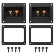 2Pcs 3 Inch Square Speaker Boxs Terminal Cup, 2-Way Subwoofer Plug Connector