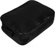 GETAJGHSD Fireproof File Bag Travel Document Organizer Travel Bag Passport Luggage Large Organize School Organization Pouch File Important Document Storage Black Fiberglass Cloth