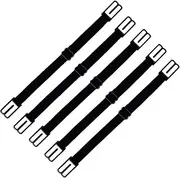 [STKARCV] Nylon Elastic Bands for Women's Adjustable Bra Strap Holder DIY Sewing Invisible Non-Slip Shoulder Straps Belt Buckle(Black,1pc)
