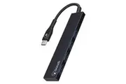 Bonelk Long-Life USB-C to 4-Port USB 3.0 Slim Hub Port 5Gbps For Laptop PC Black