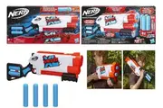 Nerf Mega XL Double Crusher Blaster 4 Mega Whistler Darts Ages 8+ Toy Fire Play