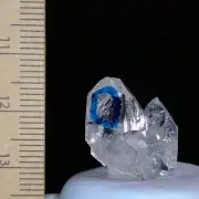 Enhydro Quartz natural crystal point cluster w/ moving bubble Watch Video 26.2ct