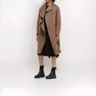 UNIQLO +J JIL SANDER CASHMERE BLEND COLLARLESS COAT. Beige . SIZE XL.