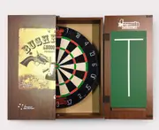 SHOT DARTS Bandit Original Bristle Dart Board + Ned Kelly Bush Ranger + Darts