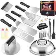 Griddle Accessories for Blackstone with Smashed Burger Press,19Pcs 19pcs-Black