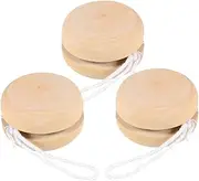 TOYANDONA Unique Wood Yo-yo Balls Graffiti Design DIY Drawing Toys for Parties Portable Craft Playthings