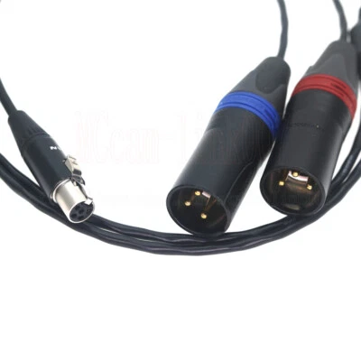 TA5F 5pin female plug to Double XLR 3pin Male Plug for Zaxcom qrx200 Audio Cable