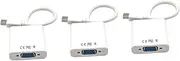 3pcs Male to Vga Female Mini to Vga Female Mini to Converter Cable Adapter Mini to Adapter Male to Female Mini Displayport to Dvi Adapter Mini to Vga Cable White