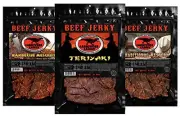 ’S Carnivore Candy Beef Jerky, Flavors Variety Pack, Teriyaki, Barbecue Mesqu...