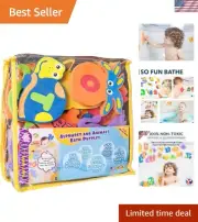 Set of 52 Non-Toxic Foam Bath Toys - Educational Alphabet Letters for Kids