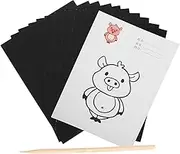 KALLORY 100 Sheets Delicate Scratching Paper for Funny DIY Painting Crafting for Family Activities and Creative Fun