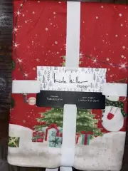 Nicole Miller Christmas Snowmen Holiday Celebration Tablecloth 60"x84” NWT