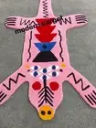 Wool Hand Tufted Carpet Crocodile Cartoon Bedroom Decor Rug Anti Slip Floor Mat