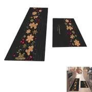 2Pcs Kitchen Floor Mat Washable Rectangular Floor Rugs for Christmas Home Decor-Style 6