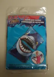 Splash N Swim ~Inflatable Swimmers Arm Bands Printed Shark NEW AUCT#9449