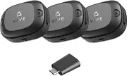 HTC Vive Ultimate Tracker 3 Pack + Dongle - VR Full Body Tracking - Compatible with SteamVR, Vive XR Elite, Meta Quest Virtual Reality Headsets
