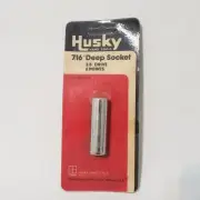 Husky 7/16" Deep Socket 3/8 Drive 6 Point CCBD-614 Made in USA New Sealed