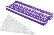 TENOL Sturdy Embroidery Floss Organizer with 50 Positions, Stitch Holder, Embroidery Threads Organiser Sorting Board with Sheets , Purple