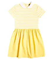 [Polo Ralph Lauren Kids] Polo Ralph Lauren Kids Striped cotton-blend dress Y 1,5-2 yellow