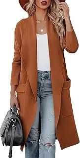[Yousify] Women's Cardigan Sweater Long Sleeve Open Front Knit Casual Coat Sweater Jacket with Pockets