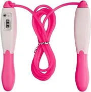 Jump Skipping Rope Cable Adjustable Counting Jump Rope Fitn Exercise Training Gym Sports 3 Meters for Adults Pink