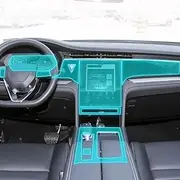 Car Interior Film Dashboard Piano Board Shift Center Console Anti-Scratch Transparent TPU Protection Film Accessories，for Venucia 2020-2023 (Style A for RHD)
