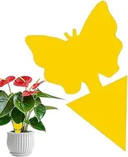 Fly Sticky Traps Indoor - Yellow Sticky Fly Traps,No Harm Waterproof Yellow Gnat Catcher Tape for Window Houseplant Patio
