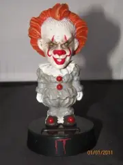 Solar Halloween IT Pennywise the clown orange hair evil bobble head collectible