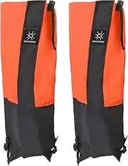 [uxcell] Leg Gaiters, Nylon Waterproof Shoe Covers Hiking Gaiters Snow Boot Gaiter, Orange, M