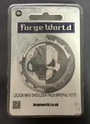 Warhammer 40k Forge World LEGION MKVI SHOULDER PADS IMPERIAL FISTS 10x Heads OOP
