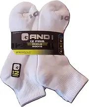 [AND1] White 12 Pair ProPlatinum Ankle Socks