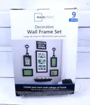 New MAINSTAYS 9 PIECE SET DECORATIVE WALL FRAME SET