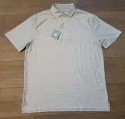 Hickey Freeman Men's Performance S/S Golf Polo Shirt Gray Silver Medium M $94