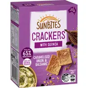 Sunbites Caramelised Onion & Balsamic Quinoa Crackers Share Pack 110g
