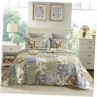 Quilts Queen Size Patchwork Bedspread Queen (90 x 98 inch) Flower Patchwork