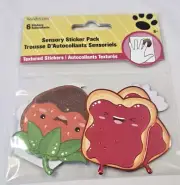 Sandy Lion Sensory Sticker Pack- 6 TEXTURED Food stickers ST1947 New in package