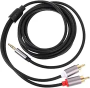 Hoement 3.5mm to Double Audio Cable Headphone Cord for Car Computer Phone Auxiliary Cord Replacement