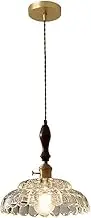 TONFON Creative Walnut Design Chandelier Modern Glass Pendant Light Hight Adjustable Bedside Hanging Light for Kitchen Island Entryway Dining Room Study Room Living Room Bedroom Bar Restaurant