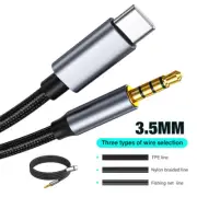 Type C USB C to 3.5mm Aux Audio Cable Hi-Fi Stereo Jack Cord For iPhone 15 16 3M
