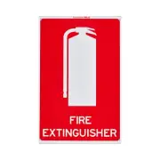 Sandleford "FIRE EXTINGUISHER SYMBOL" SIGN 300x225mm Mounting Holes *Aust Brand