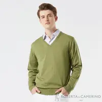 在飛比找momo購物網優惠-【ROBERTA 諾貝達】男裝 綠色純羊毛衣-柔軟親膚 防縮