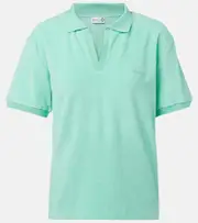 [Hunza G] Hunza G Cotton terry polo shirt AU 14 green