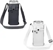 2Pcs Water Bottle Holder,Mesh Water Bottle Bag,Beach Bottle Bag Bottle Pouch Holder,Water Bottle Holder Water Bottle Carrier Bag Water Bottle Pouch Water Bottle Holder Bag Beach Bottle Bag Pouch,Style A